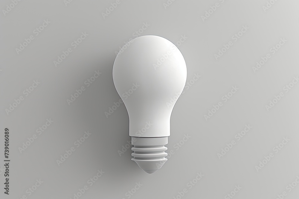 Aufkleber A 3D symbol of a lightbulb representing ideas or innovation.