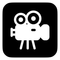 Editable film video camera, film production, studio vector icon. Movie, cinema, entertainment. Part of a big icon set family. Perfect for web and app interfaces, presentations, infographics, etc