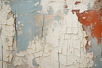Old painted wall with peeling paint. Abstract background for design.