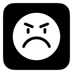 Editable upset, angry, mad expression emoticon vector icon. Part of a big icon set family. Part of a big icon set family. Perfect for web and app interfaces, presentations, infographics, etc