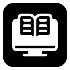 Editable e-book, digital library vector icon. Online learning, course, tutorial. Part of a big icon set family. Perfect for web and app interfaces, presentations, infographics, etc