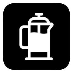 Obraz premium Editable french press vector icon. Cafe, coffee shop, restaurant, drink, beverages. Part of a big icon set family. Perfect for web and app interfaces, presentations, infographics, etc