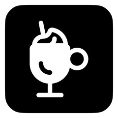 Editable frappe vector icon. Cafe, coffee shop, restaurant, drink, beverages. Part of a big icon set family. Perfect for web and app interfaces, presentations, infographics, etc