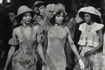 1920s Harlem Renaissance women's fashion - obrazy, fototapety, plakaty