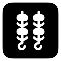 Editable bbq, shish kebab, satay vector icon. Part of a big icon set family. Perfect for web and app interfaces, presentations, infographics, etc