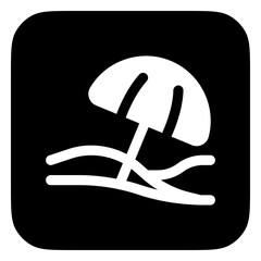 Editable beach umbrella vector icon. Part of a big icon set family. Perfect for web and app interfaces, presentations, infographics, etc