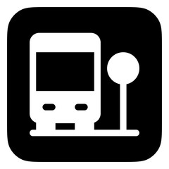 Editable bus stop, parking area vector icon. Part of a big icon set family. Perfect for web and app interfaces, presentations, infographics, etc