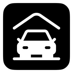 Editable parking area, garage vector icon. Property, real estate, construction, mortgage, interiors. Part of a big icon family. Perfect for web and app interfaces, presentations, infographics, etc