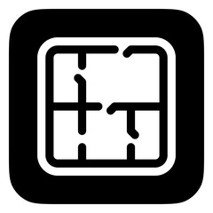 Editable house floorplan vector icon. Property, real estate, construction, mortgage, interiors. Part of a big icon set family. Perfect for web and app interfaces, presentations, infographics, etc