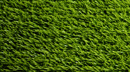 a green artificial grass covered field close up