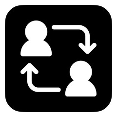 Editable employee turnover, account switch vector icon. Part of a big icon set family. Perfect for web and app interfaces, presentations, infographics, etc