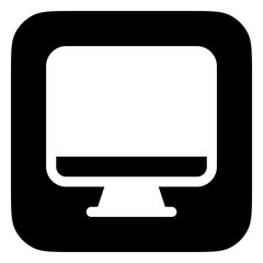 Editable vector blank desktop computer screen icon. Part of a big icon set family. Perfect for web and app interfaces, presentations, infographics, etc