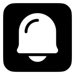 Vector notification bell icon. Black, white background. Perfect for app and web interfaces, infographics, presentations, marketing, etc.