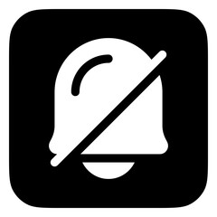 Vector notification off, bell icon. Black, white background. Perfect for app and web interfaces, infographics, presentations, marketing, etc.