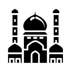 Ramadhan icon on the glyph style. mosque icon