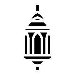 Obraz premium Ramadhan icon on the glyph style. islamic lantern icon
