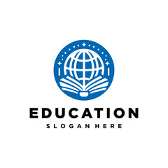 Education book design logo template illustration. Book logo vector