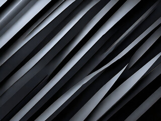 Obraz premium Abstract black and white background with diagonal stripes. 3d render illustration