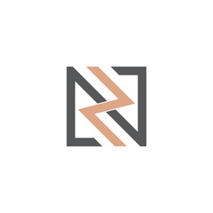 ZN, NZ, N AND Z Abstract initial monogram letter alphabet logo design