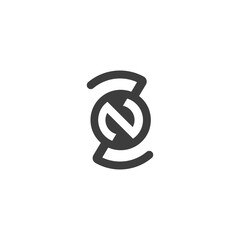 ZN, NZ, Abstract initial monogram letter alphabet logo design