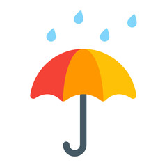 rain and umbrella icon  - obrazy, fototapety, plakaty