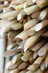 Sugarcane for making sugarcane juice. Thai street food