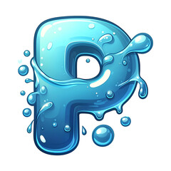 P letters from water, in PNG