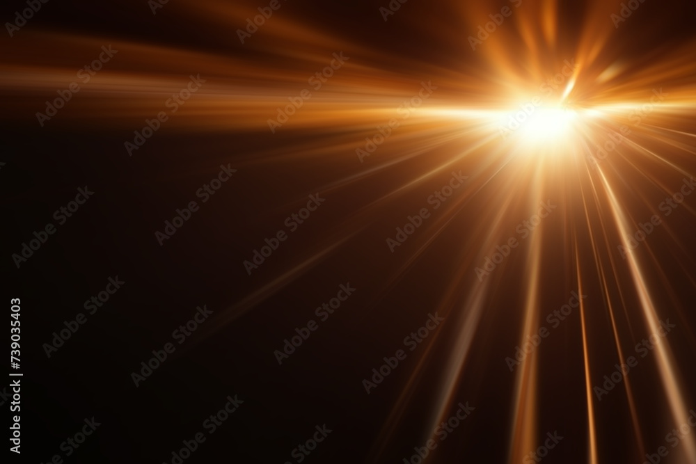 Canvas Prints abstract beautiful rays of light on black background