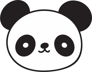 panda, animal, icon, illustration, vector, symbol, button, face, sign, design, art, web, cartoon, smile, concept, eye, happy, black, 3d, smiley, alien, dog © sweet