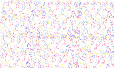Light Pink Floral Seamless Pattern with Hearts Vector Background