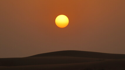 sunset in the desert