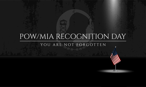 National POW MIA Recognition Day September 15 Background Vector Illustration