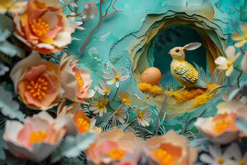 Obraz na płótnie Canvas easter still life with eggs