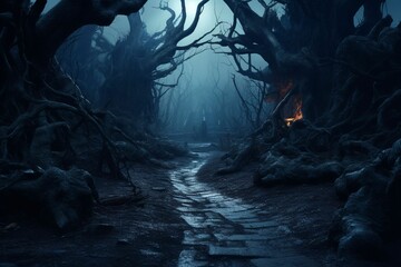 Spooky Haunted Trail A spooky trail through a