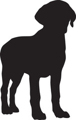 Dog full body silhouette illustration