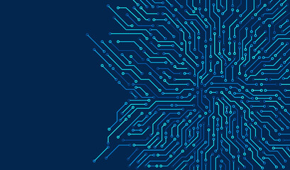 Circuit board. High-tech technology background. Cyber connection electronic. Networking connections background