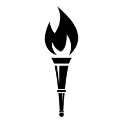 Torch icon isolated on white background
