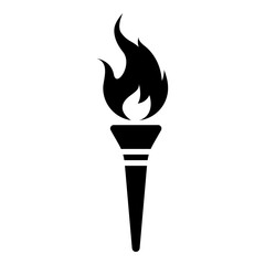 Torch icon isolated on white background