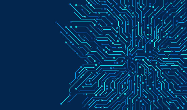 Circuit board. High-tech technology background. Cyber connection electronic. Networking connections background