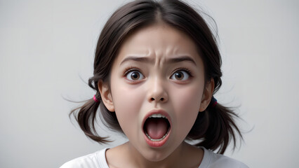 wow expression open mouth girl