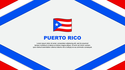 Puerto Rico Flag Abstract Background Design Template. Puerto Rico Independence Day Banner Cartoon Vector Illustration. Puerto Rico Template
