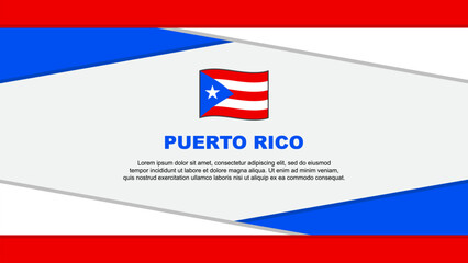 Puerto Rico Flag Abstract Background Design Template. Puerto Rico Independence Day Banner Cartoon Vector Illustration. Puerto Rico Vector