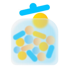 Snack Jar Menu Food Beverages Glassmorphism UI Icon Sign and Symbol Design Illustrator Png Svg	
