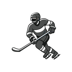 people playing hockey icon vector