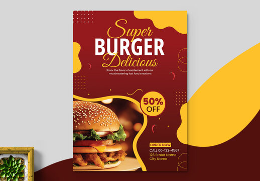 Fast Food Flyer Template Layout