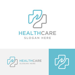 medicine health care logo design vector illustration