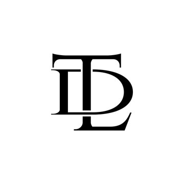 tdl lettering initial monogram logo design