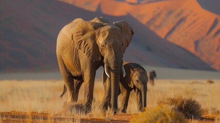 Desert Elephants in the Red Sands