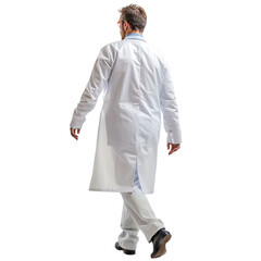 Male Doctor Walking Isolated on transparent
