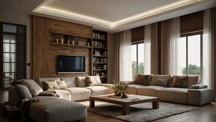 Fototapeta premium Interior empty room high Quality